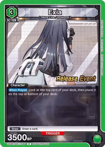Exia (UEPR/NIK-1-080), GODDESS OF VICTORY: NIKKE Release Event Cards — Union Arena card price