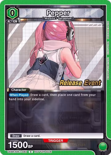 Pepper (UEPR/NIK-1-082), GODDESS OF VICTORY: NIKKE Release Event Cards — Union Arena card price