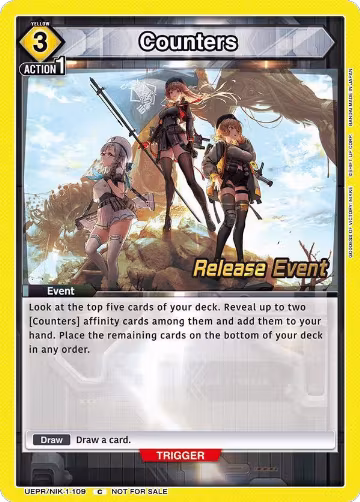 Counters (UEPR/NIK-1-109), GODDESS OF VICTORY: NIKKE Release Event Cards — Union Arena card price