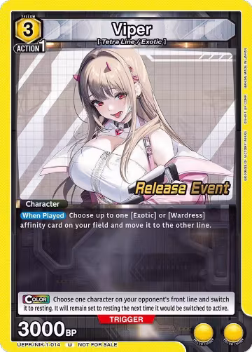 Viper (014) (UEPR/NIK-1-014), GODDESS OF VICTORY: NIKKE Release Event Cards — Union Arena card price