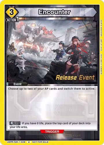 Encounter (029) (UEPR/NIK-1-029), GODDESS OF VICTORY: NIKKE Release Event Cards — Union Arena card price