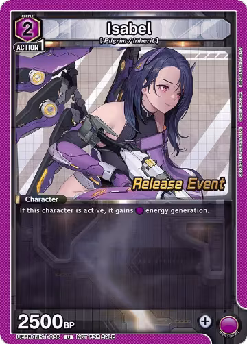 Isabel (038) (UEPR/NIK-1-038), GODDESS OF VICTORY: NIKKE Release Event Cards — Union Arena card price