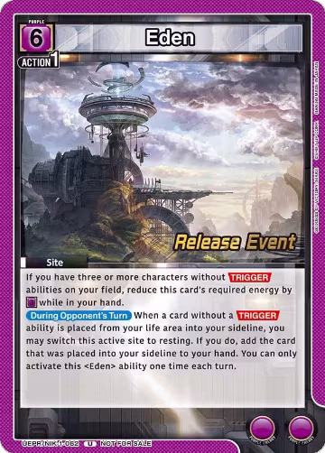 Eden (UEPR/NIK-1-062), GODDESS OF VICTORY: NIKKE Release Event Cards — Union Arena card price