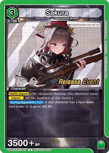 Sakura (UEPR/NIK-1-067), GODDESS OF VICTORY: NIKKE Release Event Cards — Union Arena card price