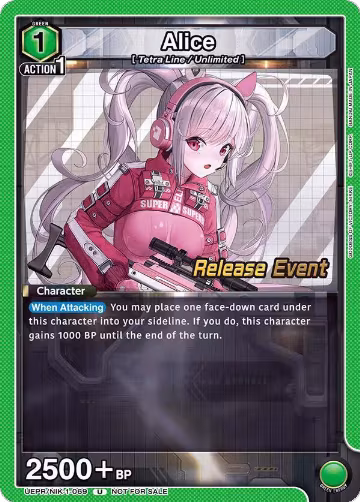 Alice (069) (UEPR/NIK-1-069), GODDESS OF VICTORY: NIKKE Release Event Cards — Union Arena card price