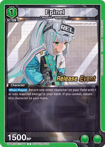 Epinel (UEPR/NIK-1-093), GODDESS OF VICTORY: NIKKE Release Event Cards — Union Arena card price
