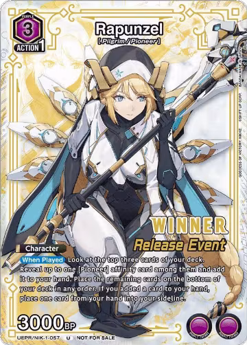 Rapunzel (Release Event Winner) (UEPR/NIK-1-057), GODDESS OF VICTORY: NIKKE Release Event Cards — Union Arena card price