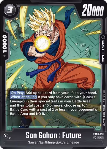 Son Gohan : Future - FB08-108 (FB08-108), Saiyan's Pride — DB Fusion card price