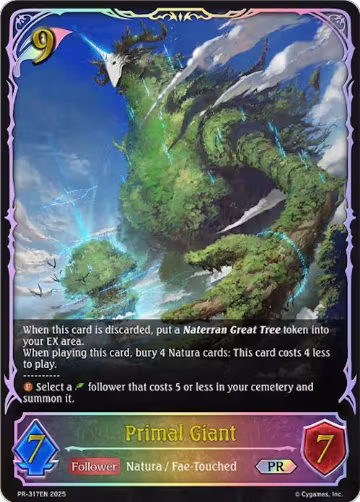 Primal Giant (PR-317EN), Shadowverse: Evolve Promo Cards — Shadowverse card price
