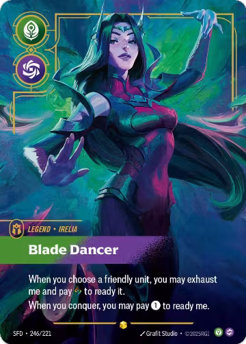 Irelia, Blade Dancer (Overnumbered) (246/221), Spiritforged — Riftbound card price
