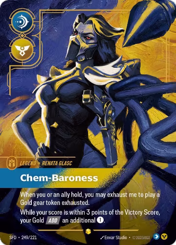 Renata Glasc, Chem-Baroness (Overnumbered) (249/221), Spiritforged — Riftbound card price