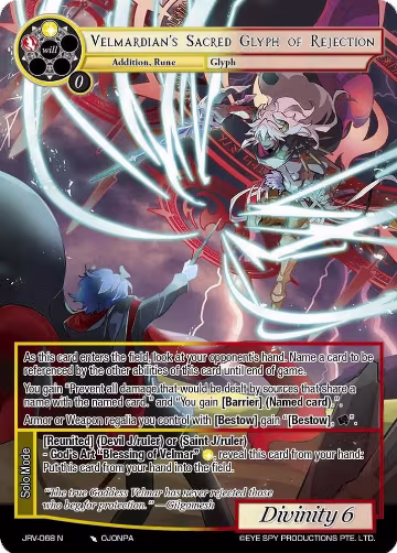 Velmardian's Sacred Glyph of Rejection (JRV-068 N), Journey to Ravidra — Force of Will card price