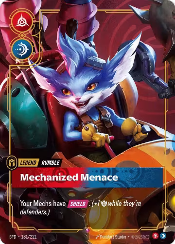 Rumble, Mechanized Menace (181/221), Spiritforged — Riftbound card price