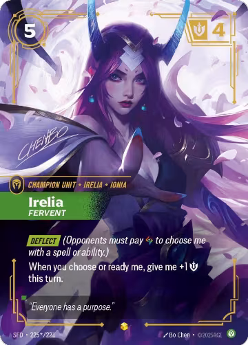 Irelia, Fervent (Signature) (225*/221) — card price