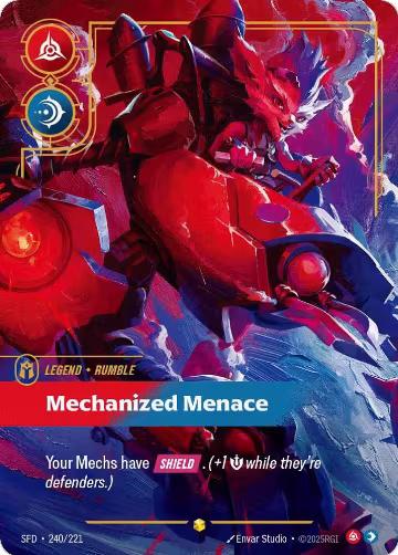 Rumble, Mechanized Menace (Overnumbered) (240/221), Spiritforged — Riftbound card price