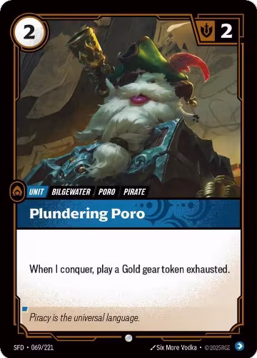 Plundering Poro (069/221), Spiritforged — Riftbound card price