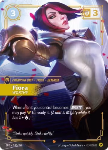 Fiora, Worthy (180/221), Spiritforged — Riftbound card price