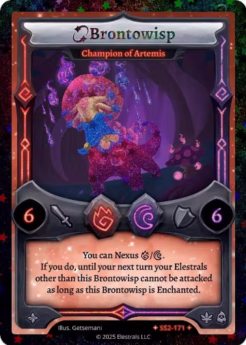 Brontowisp - Champion of Artemis (Stellar) (SS2-171), Shattered Stars Chapter 2 [SS2] — Elestrals card price
