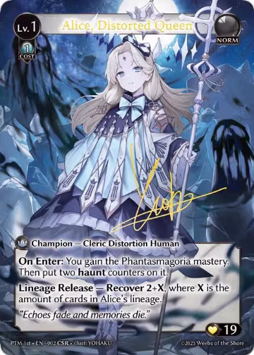 Alice, Distorted Queen (CSR) (002), Phantom Monarchs — Grand Archive card price