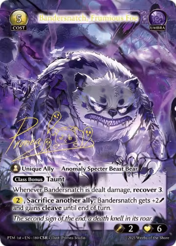 Bandersnatch, Frumious Foe (CSR) (180), Phantom Monarchs — Grand Archive card price