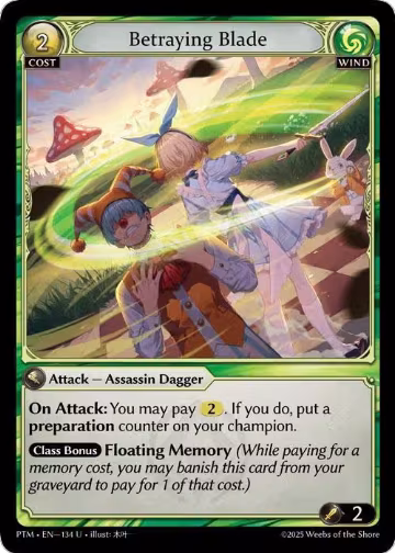 Betraying Blade (134), Phantom Monarchs — Grand Archive card price
