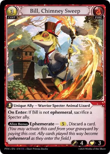 Bill, Chimney Sweep (078), Phantom Monarchs — Grand Archive card price
