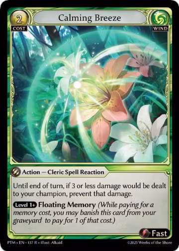 Calming Breeze (137), Phantom Monarchs — Grand Archive card price