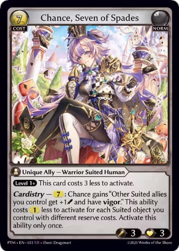 Chance, Seven of Spades (031), Phantom Monarchs — Grand Archive card price