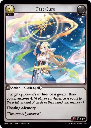 Fast Cure (033), Phantom Monarchs — Grand Archive card price