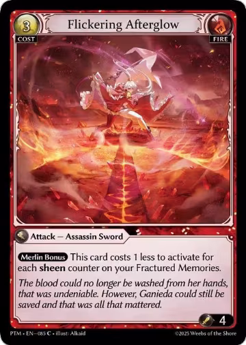 Flickering Afterglow (085), Phantom Monarchs — Grand Archive card price