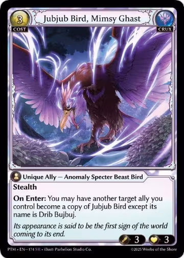 Jubjub Bird, Mimsy Ghast (174), Phantom Monarchs — Grand Archive card price