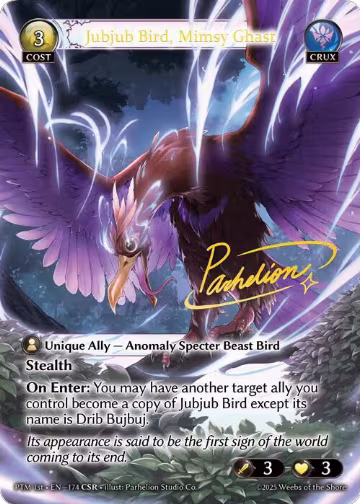 Jubjub Bird, Mimsy Ghast (CSR) (174), Phantom Monarchs — Grand Archive card price