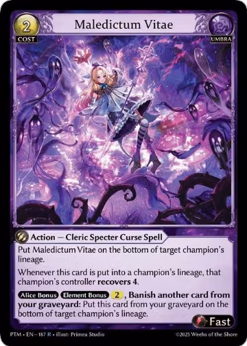 Maledictum Vitae (187), Phantom Monarchs — Grand Archive card price