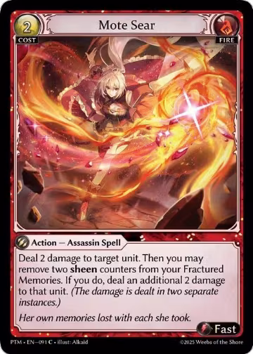 Mote Sear (091), Phantom Monarchs — Grand Archive card price