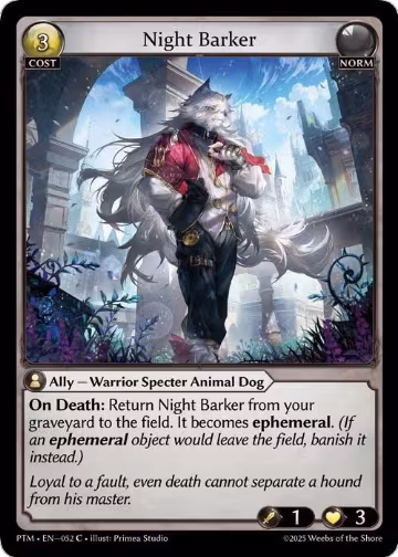 Night Barker (052), Phantom Monarchs — Grand Archive card price