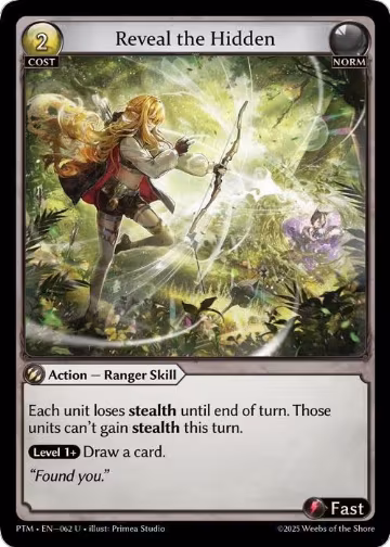 Reveal the Hidden (062), Phantom Monarchs — Grand Archive card price
