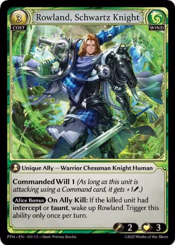 Rowland, Schwartz Knight (150), Phantom Monarchs — Grand Archive card price