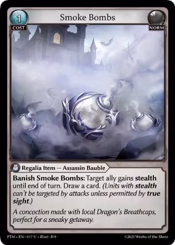 Smoke Bombs (017), Phantom Monarchs — Grand Archive card price
