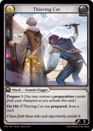 Thieving Cut (069), Phantom Monarchs — Grand Archive card price