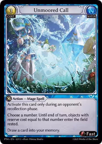 Unmoored Call (129), Phantom Monarchs — Grand Archive card price