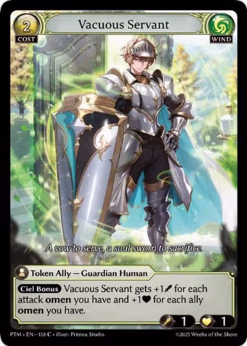 Vacuous Servant (158), Phantom Monarchs — Grand Archive card price