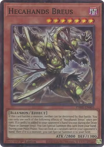 Hecahands Breus (Super Rare) (PHRE-EN005), Phantom Revenge — Yu-Gi-Oh! card price