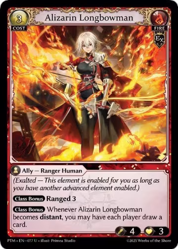 Alizarin Longbowman (Curio Foil) (077), Phantom Monarchs — Grand Archive card price