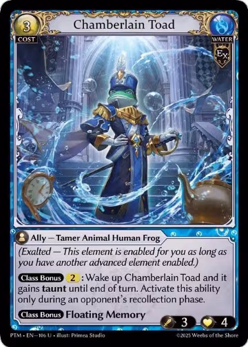 Chamberlain Toad (Curio Foil) (106), Phantom Monarchs — Grand Archive card price