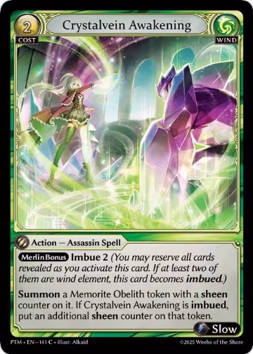 Crystalvein Awakening (Curio Foil) (141), Phantom Monarchs — Grand Archive card price