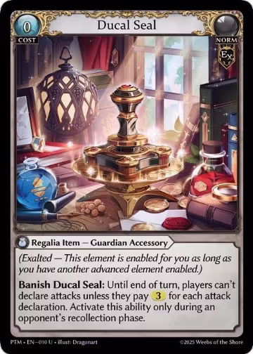 Ducal Seal (Curio Foil) (010), Phantom Monarchs — Grand Archive card price