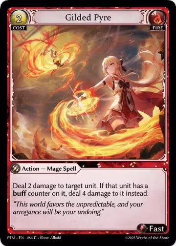 Gilded Pyre (Curio Foil) (086), Phantom Monarchs — Grand Archive card price