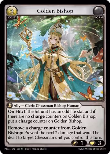 Golden Bishop (Curio Foil) (035), Phantom Monarchs — Grand Archive card price
