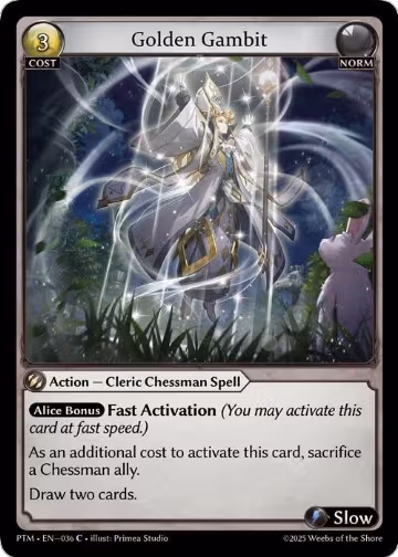 Golden Gambit (Curio Foil) (036), Phantom Monarchs — Grand Archive card price