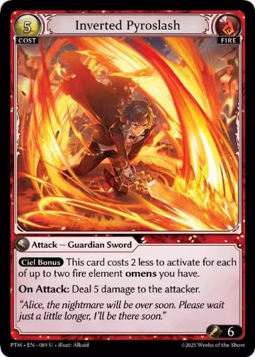 Inverted Pyroslash (Curio Foil) (089), Phantom Monarchs — Grand Archive card price